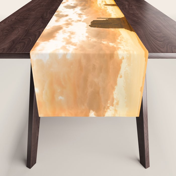 Southwest Wanderlust - Monument Valley Sunrise Nature Photography Table Runner Gallery Image 1