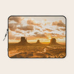 Southwest Wanderlust - Monument Valley Sunrise Nature Photography Laptop Sleeve Gallery Image 1