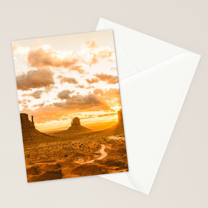 Southwest Wanderlust - Monument Valley Sunrise Nature Photography Stationery Card Gallery Image 2