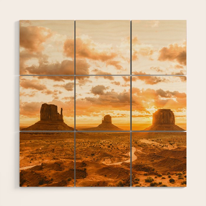 Southwest Wanderlust - Monument Valley Sunrise Nature Photography Wood Wall Art Gallery Image 1
