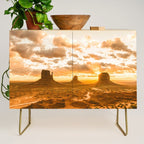 Southwest Wanderlust - Monument Valley Sunrise Nature Photography Credenza Gallery Image 1