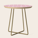 Wavy Plaid Pink Side Table Gallery Image 1