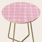 Wavy Plaid Pink Side Table Gallery Image 2
