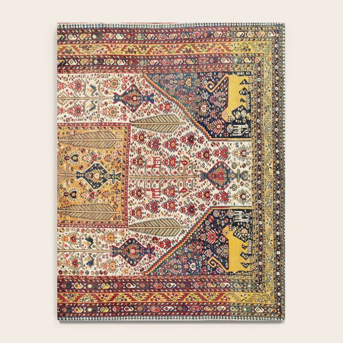 Khamseh Antique Fars Persian Tribal Rug Print Notebook Gallery Image 4