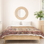 Khamseh Antique Fars Persian Tribal Rug Print Duvet Cover Gallery Image 3