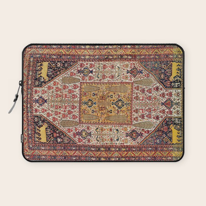 Khamseh Antique Fars Persian Tribal Rug Print Laptop Sleeve Gallery Image 1