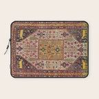 Khamseh Antique Fars Persian Tribal Rug Print Laptop Sleeve Gallery Image 1