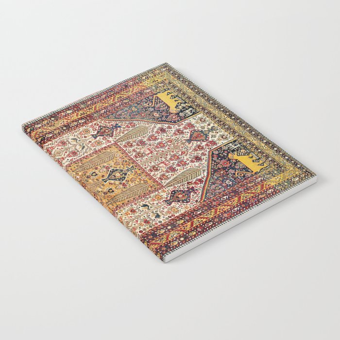 Khamseh Antique Fars Persian Tribal Rug Print Notebook Gallery Image 2