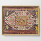 Khamseh Antique Fars Persian Tribal Rug Print Serving Tray Gallery Image 1