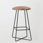 Khamseh Antique Fars Persian Tribal Rug Print Stool Gallery Image 1