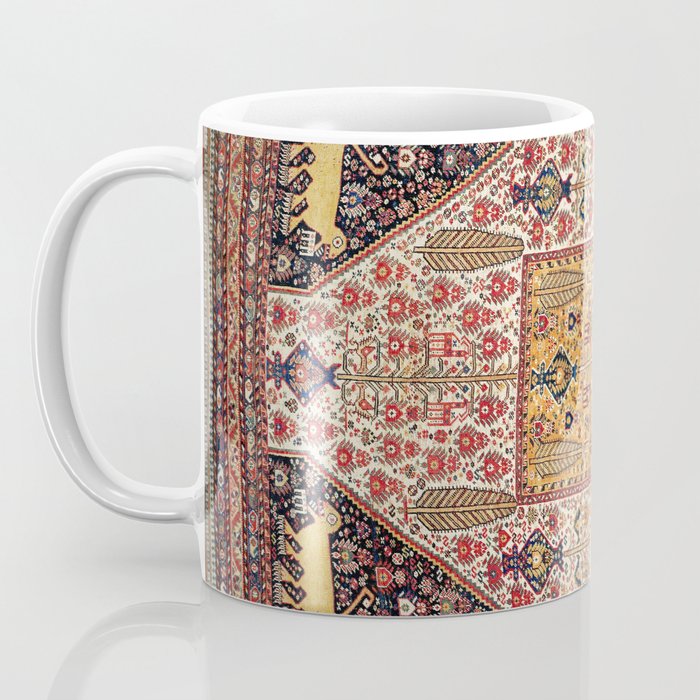 Khamseh Antique Fars Persian Tribal Rug Print Coffee Mug Gallery Image 3