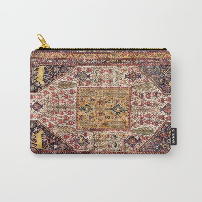 Khamseh Antique Fars Persian Tribal Rug Print Carry All Pouch Gallery Image 1