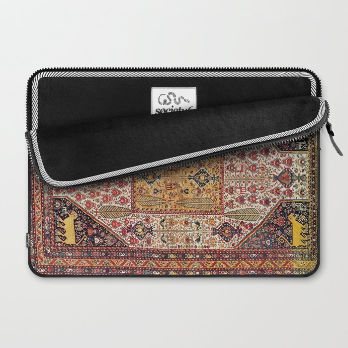 Khamseh Antique Fars Persian Tribal Rug Print Laptop Sleeve Gallery Image 2