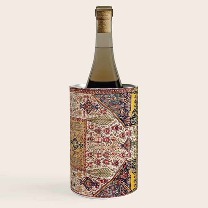 Khamseh Antique Fars Persian Tribal Rug Print Wine Chiller Gallery Image 3