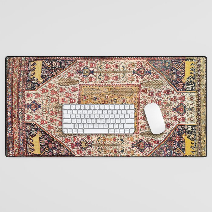 Khamseh Antique Fars Persian Tribal Rug Print Desk Mat Gallery Image 1