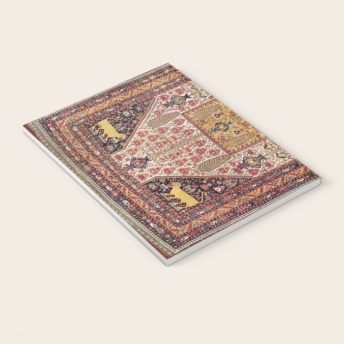 Khamseh Antique Fars Persian Tribal Rug Print Notebook Gallery Image 3