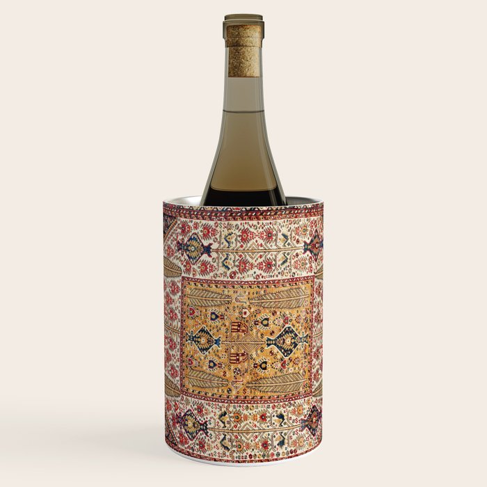 Khamseh Antique Fars Persian Tribal Rug Print Wine Chiller Gallery Image 1