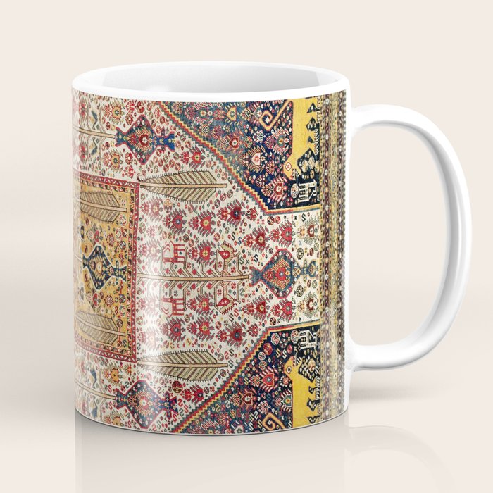 Khamseh Antique Fars Persian Tribal Rug Print Coffee Mug Gallery Image 1