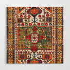 Kazak Antique Southwest Caucasus Rug Print Wood Wall Art Gallery Image 1