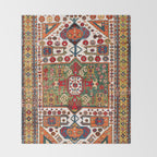 Kazak Antique Southwest Caucasus Rug Print Throw Blanket Gallery Image 2