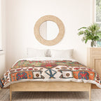Kazak Antique Southwest Caucasus Rug Print Duvet Cover Gallery Image 3