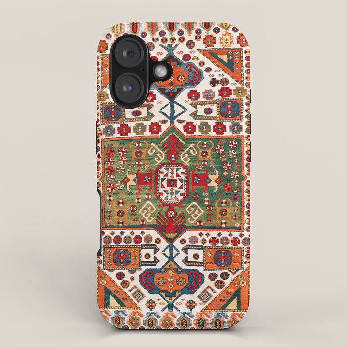 Kazak Antique Southwest Caucasus Rug Print iPhone Case Gallery Image 1