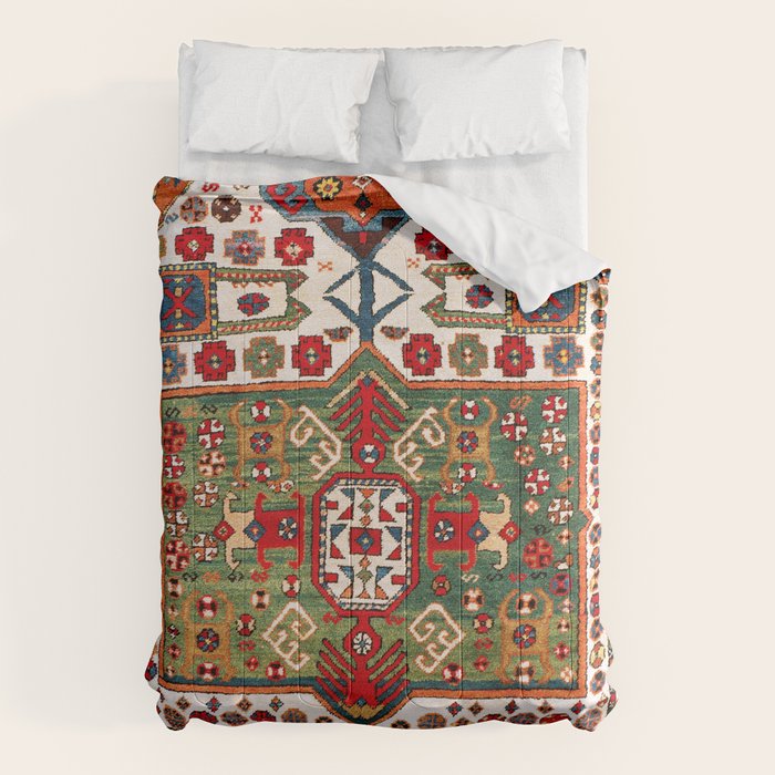 Kazak Antique Southwest Caucasus Rug Print Comforter Gallery Image 6