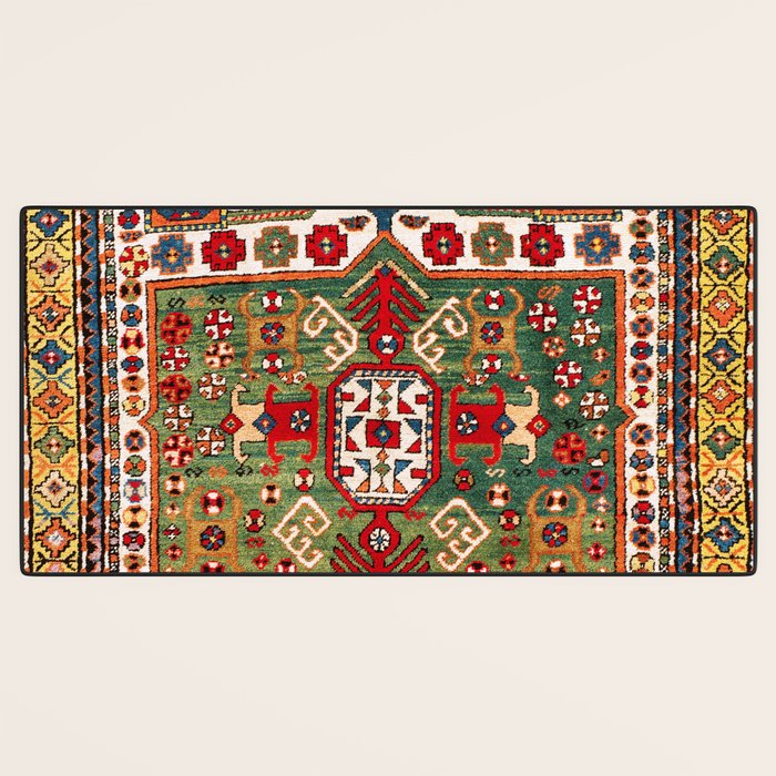 Kazak Antique Southwest Caucasus Rug Print Desk Mat Gallery Image 3