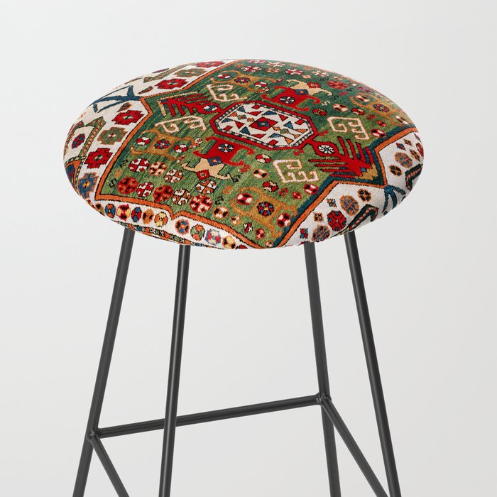 Kazak Antique Southwest Caucasus Rug Print Stool Gallery Image 2