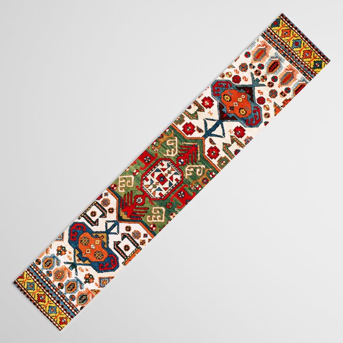 Kazak Antique Southwest Caucasus Rug Print Table Runner Gallery Image 3