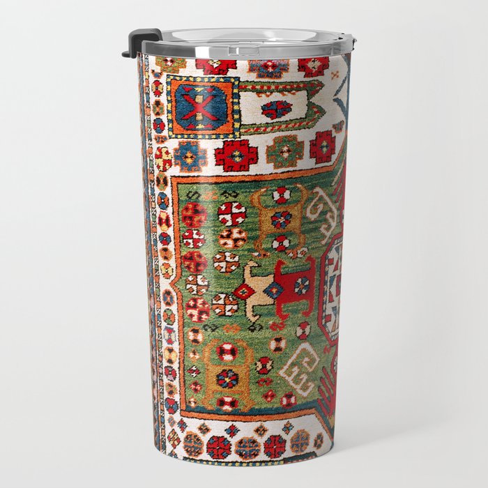 Kazak Antique Southwest Caucasus Rug Print Travel Mug Gallery Image 3