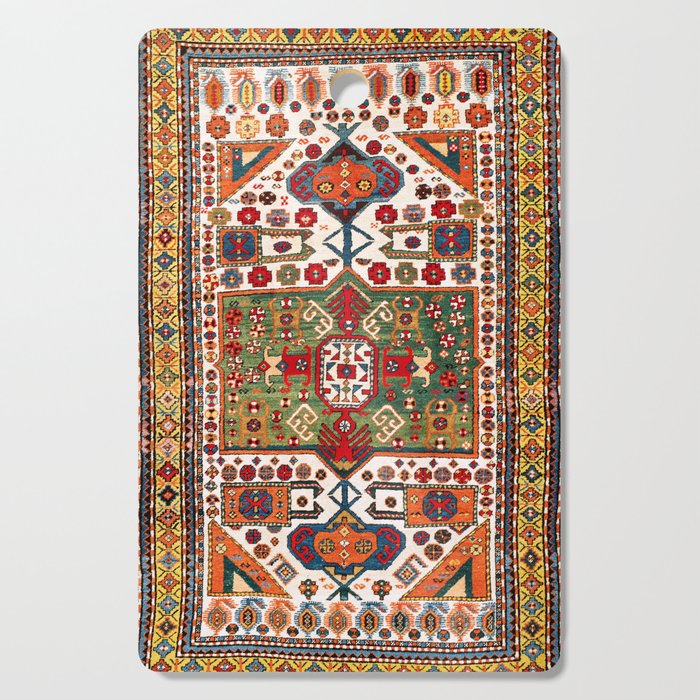 Kazak Antique Southwest Caucasus Rug Print Cutting Board Gallery Image 1