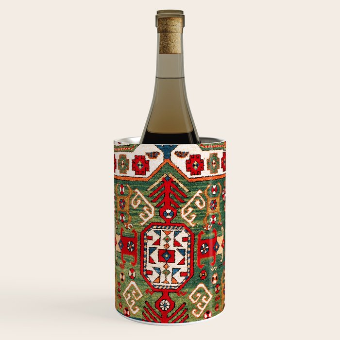 Kazak Antique Southwest Caucasus Rug Print Wine Chiller Gallery Image 1