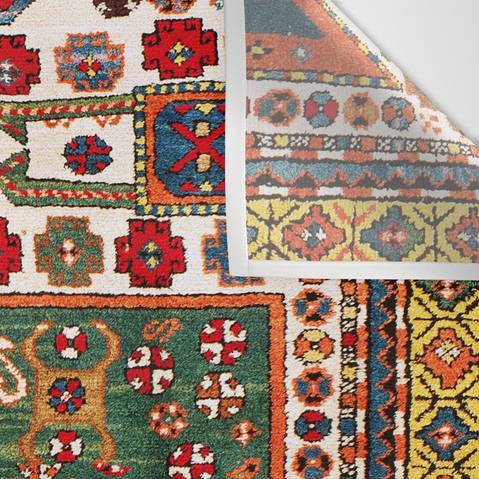Kazak Antique Southwest Caucasus Rug Print Wall Tapestry Gallery Image 3