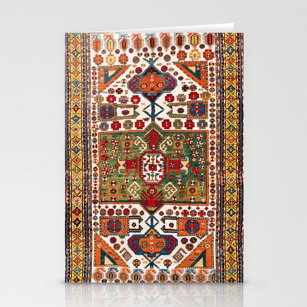 Kazak Antique Southwest Caucasus Rug Print Stationery Card Gallery Image 2