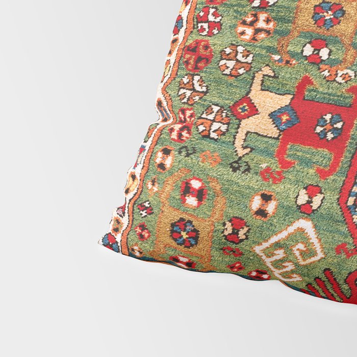 Kazak Antique Southwest Caucasus Rug Print Pillow Sham Gallery Image 4
