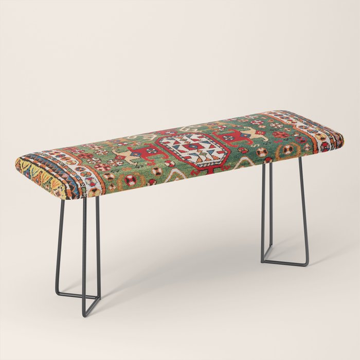 Kazak Antique Southwest Caucasus Rug Print Bench Gallery Image 1