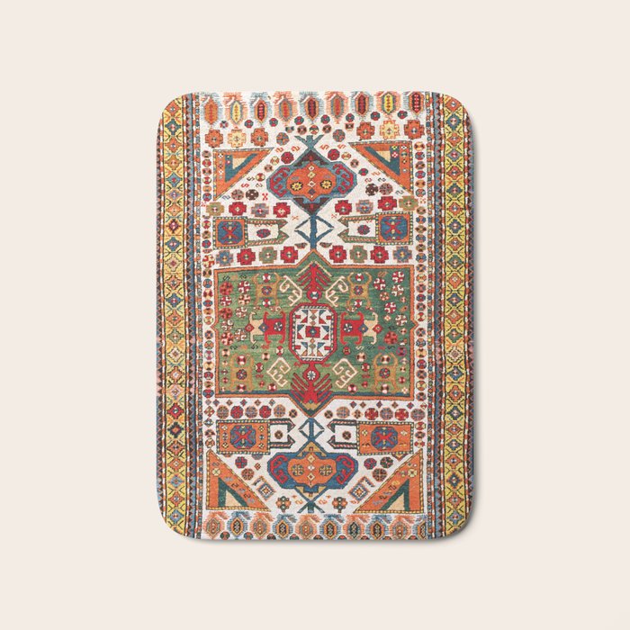 Kazak Antique Southwest Caucasus Rug Print Bath Mat Gallery Image 1