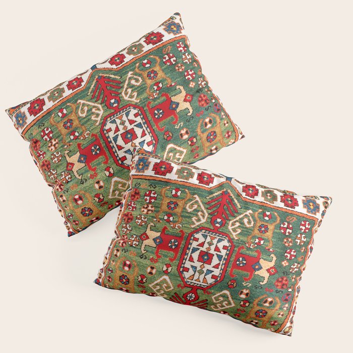 Kazak Antique Southwest Caucasus Rug Print Pillow Sham Gallery Image 3