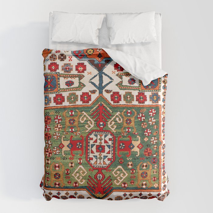 Kazak Antique Southwest Caucasus Rug Print Duvet Cover Gallery Image 6