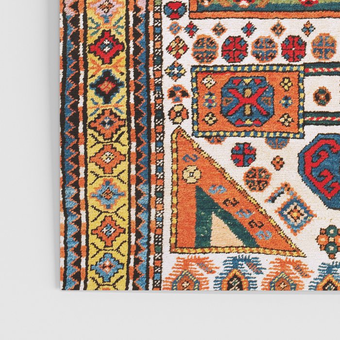 Kazak Antique Southwest Caucasus Rug Print Poster Gallery Image 3