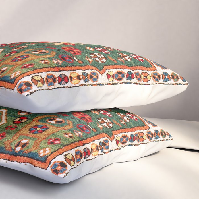Kazak Antique Southwest Caucasus Rug Print Pillow Sham Gallery Image 3