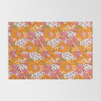 Bold Hibiscus in Retro Eclectic Rug Gallery Image 2