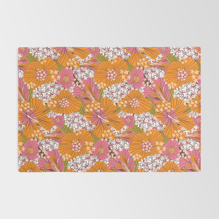 Bold Hibiscus in Retro Eclectic Rug Gallery Image 2