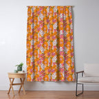 Bold Hibiscus in Retro Eclectic Window Curtain Gallery Image 5
