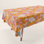 Bold Hibiscus in Retro Eclectic Tablecloth Gallery Image 1