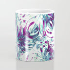 Abstract leaf monstera violet Coffee Mug Gallery Image 4