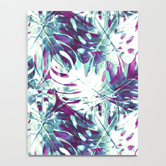 Abstract leaf monstera violet Notebook Gallery Image 4