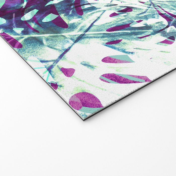 Abstract leaf monstera violet Welcome Mat Gallery Image 2