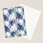 Abstract leaf monstera violet Stationery Card Gallery Image 2